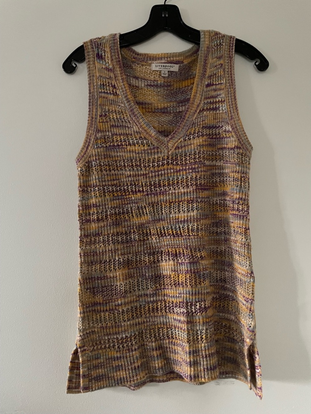 Brown Earthy Knit Tank Top Small Boho Granola Girl Textured Sweater Vest Neutral